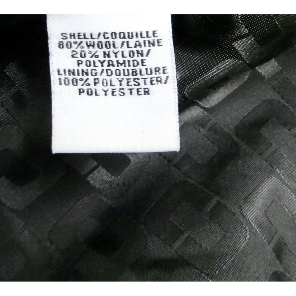 Diane Von Furstenberg Wool Blend Belted Overcoat Black SZ 8 - Picture 12 of 12